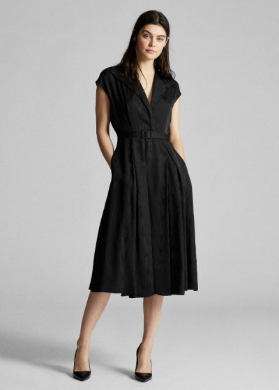 Women's Ralph Lauren Silk-Blend Moiré Dresses | 617945TCD